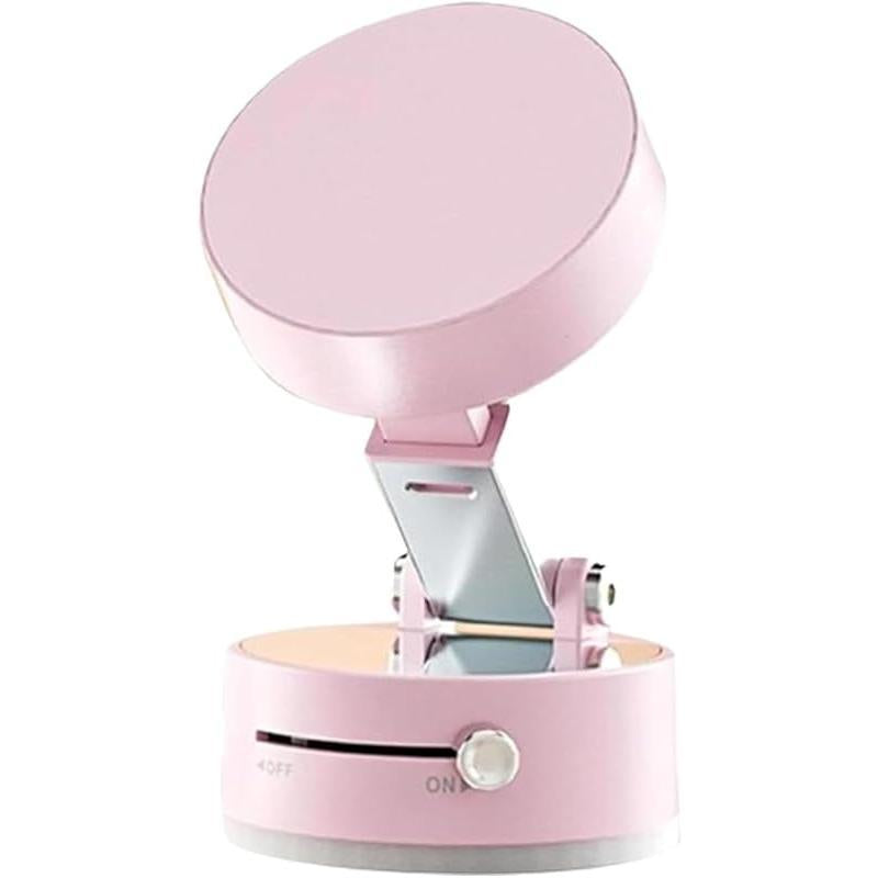 Vacuum Suction Magnetic Phone Holder, Double-Sided Vacuum Adsorption Car Phone Holder, Adjustable Foldable Phone Holder Accessories (Pink)